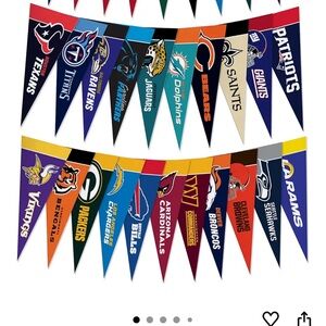 NFL Multiteam Pennant Banner - Blue, Red, Green, Orange, Yellow, Purple, Black